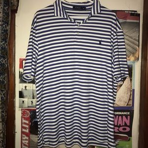 Polo Ralph Lauren blue and white stripe shirt